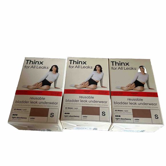 Thinx Reusable Bladder Leak Underwear, Small Desert Rose Underwear,  3 Pair‎ - Picture 1 of 5